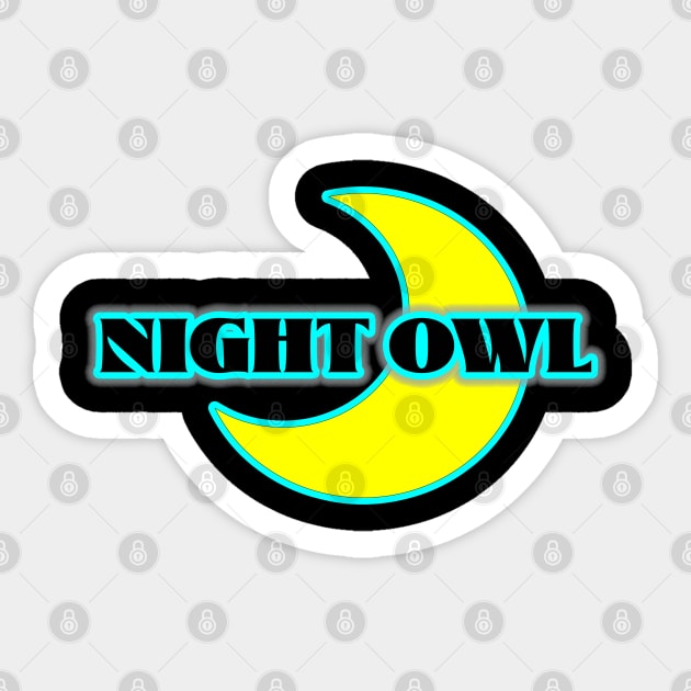 Night Owl Graphic Sticker by LupiJr